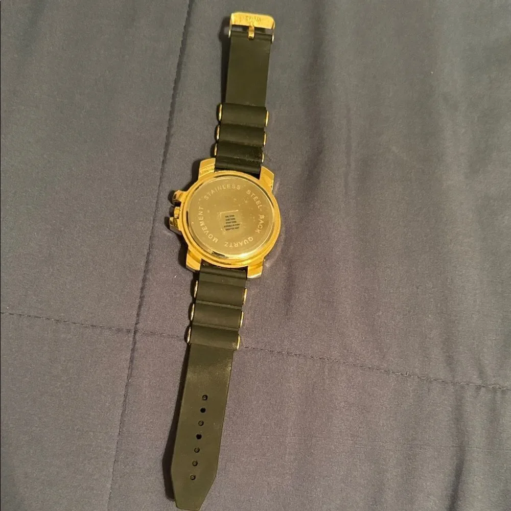 Gold and Black Men's Watch